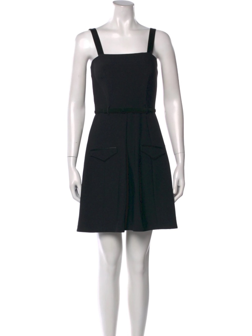Theory Black A line Mini Dress with Belt